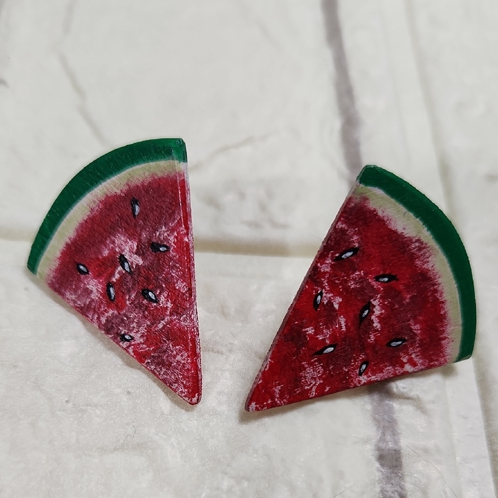 Watermelon Slice Earrings